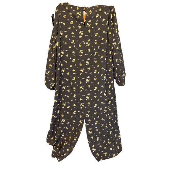 H&M Blue and Yellow Long Flower Print dress Size XL - Picture 7 of 9